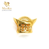 MasKu Jewellery 22K / 916 Charm Fortune Gold Ingot MKJH180219- gram: 1.8g