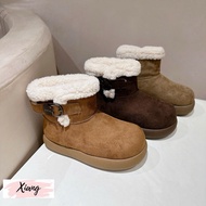 (Baby form+ 1sz) new 2026 fur collar boots with warm cover