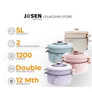 JOSEN 5L Multi Cooker Electric Hot Pot Cooker Steamer Non Stick Electric Multifuction Cooker 多功能煮炒锅