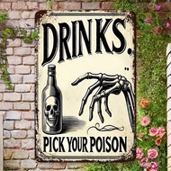 CIFbuy Halloween Potion Bar Sign Vintage Aluminum Home Cafe Wall Decor