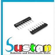 RESISTOR PACK 220 OHM A221J 9P ARRAY R PACK 9PIN 220 A221J 1/ 8 WATT