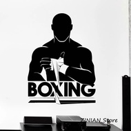 Boxing Wall Stickers for Boys Room Removable Vinyl Wall Decal Boxer Fight Club Fighter Sticker Wallp