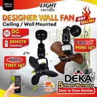 DEKA MS16DC MDC168 Wall Fan | ECOLUXE 888 18" Remote Control Ceiling Fan | FANZÓ PHOENIX 20" MINI 16