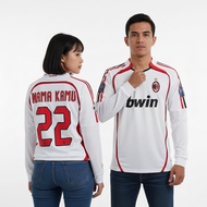 Retro LongSleeve Jersey Ac Mln Away Final Athens 2006 2007 Acmln Long Sleeve Long SleeveLS White Foo