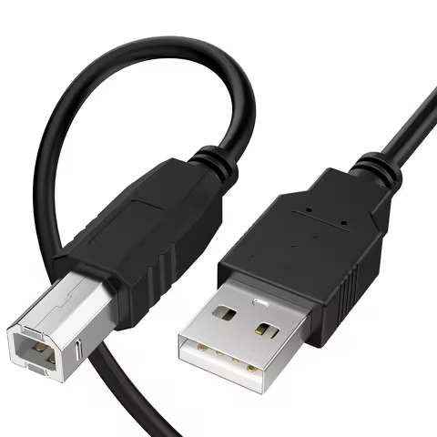 USB A Male to USB 2.0 B Male Printer Cord for Scanner DAC Decoders Midi Keyboard Fax Machine Digital