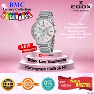 Edox Les Vauberts Chronograph 10409-3A-AR (NEW)