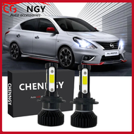 สำหรับ Nissan Almera N17 2012 2013-2017 2018 2019 ไฟหน้ารถด้านหน้าหลอดไฟ-V4 6000K ชุดหลอดไฟ LED เปลี