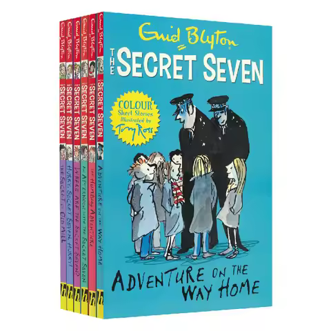 6 Books Enid Blyton The Secret Seven Adventure Detective Short Fiction Novel English Story Children'