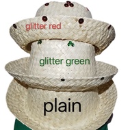 hats / native buri made/ 1pc /costume accessories linggo ng wika/ traditional h-dress/ glittered/