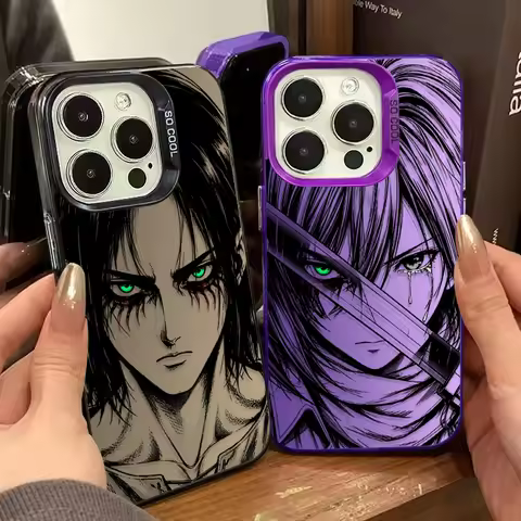 EREN MIKASA ATTACK ON TITAN Couple Phone Case for iPhone 12 17 Air Pro Max 16 15 11 14 13 Pro Max XS
