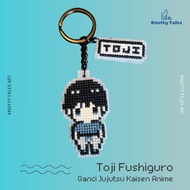 GANTUNGAN Toji Fushiguro Keychain Jujutsu Kaisen Keychain Merchandise Anime Pixel Handmade