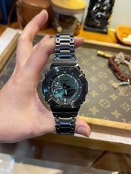 Casio G-Shock GM-2100B-3A 綠色 已改金屬錶帶