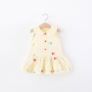 Cute Flower Baby Girl Dress Summer New Children'S Sleeveless Clothes (9 Months -4 Years Old)