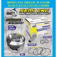 ESPADA EX5 EX5 DREAM WAVE100 CNC SEMI DOME PISTON KIT SET (53MM 53.5MM 54MM 54.5MM 55MM 55.5MM 56MM)