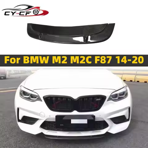 For BMW F87 M2 Competition M2C 2016-2020 Front Bumper Spoiler FRP M2 F87 Front Bumper Lip Real Carbo