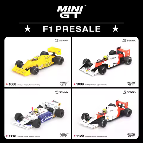 PreSale MINIGT 1120 1:64 McLaren MP4/6 #1 Ayrton Senna 1991 Japanese Grand Prix 2nd Place Diecast Ca