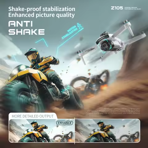 Z105 4.3 Remote Control Brushless Drone with Dual Lens WIFI Professional Aerial Camera Small Size wi