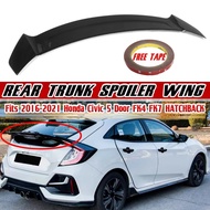 ABS Car Rear Trunk Boot Lip Spoiler Wing Lip ABS for Honda for Honda for Civic 5 Door FK4 FK7 HATCHB