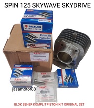 BLOK SEHER KOMPLIT PLUS PISTON KIT SPIN 125 SKYDRIVE SKYWAVE ORIGINAL
