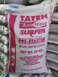 Tateh Aquafeeds Surfer Pre-Starter Tilapia Catfish Milkfish Koi Feeds Floating Pellets 1 Sack 20kg