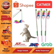 Cat toy fishing cat mouse feather bell mouse stick