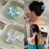 Women's Bohemian Style Hair Claw Clips with Colorful Flower, Suitable for Daily Wear Hair Accessorie
