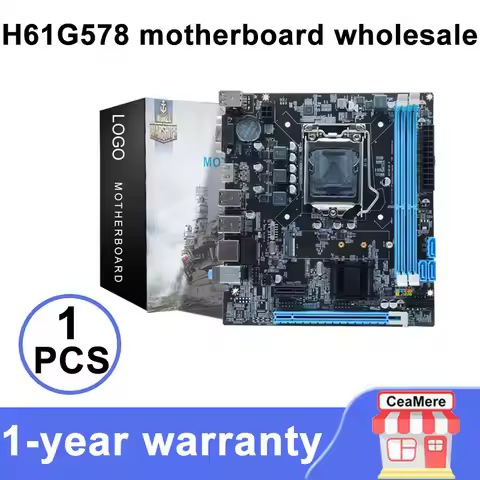 New H61 1155 pin motherboard for desktop computers, supports second generation I3, I5, I7, HD HDMI s