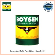 ☌ ◄ ☾ Boysen Alkyd Traffic Paint 4 Liters - Available Colors: Black / White / Yellow