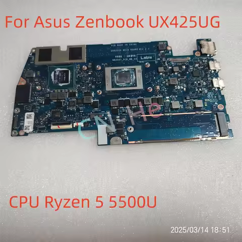 Original Laptop Motherboard For Asus Zenbook UX425UG AMD Ryzen 5 5500U 8GB MX450 System 60NB0UC0-MB1