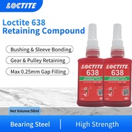 Loctite 638 HIGH VISCOSITY POLISH CYLINDRICAL FIT BOND SHAFT BEARING PULLEY GEAR RIM MOTOR ENG