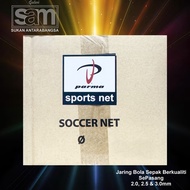 Jaring Bola Sepak PARMA Top Quality Football Soccer Net 2.0, 2.5 & 3.0 mm Bright Orange