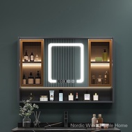 《Delivery within 48 hours》Mirror Cabinet Bathroom Smart Mirror Separate Towel Bar Light Belt with Storage Cabinet Dressing Mirror Bathroom Toilet Storage 4NMX