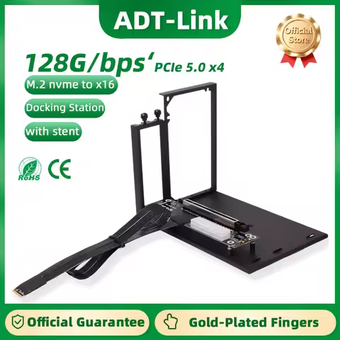 ADT-Link M.2 NVMe to x16 5.0 Dock Station Supports External Notebook Graphics Card Full Speed For Nv