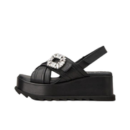 Roger Vivier Slidy Viv One Strap Sandals 6.5cm Womens Black RVW7754472091TB999