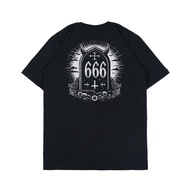 Metal t-shirt Satanic Distro t-shirt Men Women Black SIXCISSORS 666 TOMBS