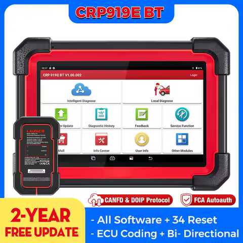 LAUNCH X431 CRP919E BT OBD2 Scanner,Bidirectional Scan Tool,added CAN FD/DoIP,OE-Level All System Di
