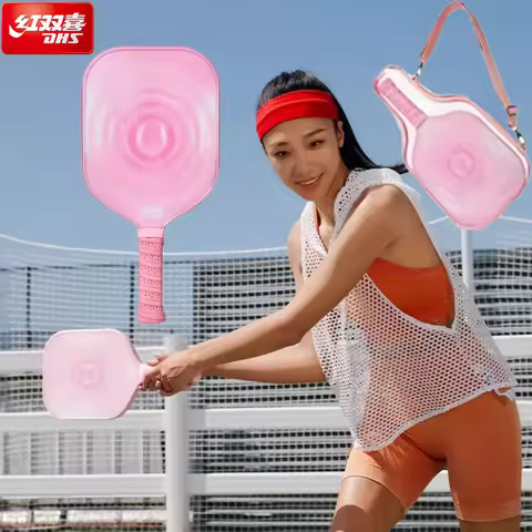 Sakura Pink Pickleball Paddle DHS Glass Carbon Fiber Beginner 16mm PP Inner Core Pickleball Paddle S