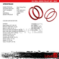 Level up seal + pulleyOring scoopy mio nouvo carburetorBEAT 34x39x3 seal driven pulley set
