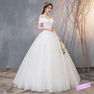 baju nikah perempuan pengantin One -shoulder light wedding skirt 2022 new Korean bride Mori super im