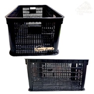 HITAM Black INDUSTRIAL CRATE/MULTIPURPOSE CRATE/THICK PLASTIC CRATE