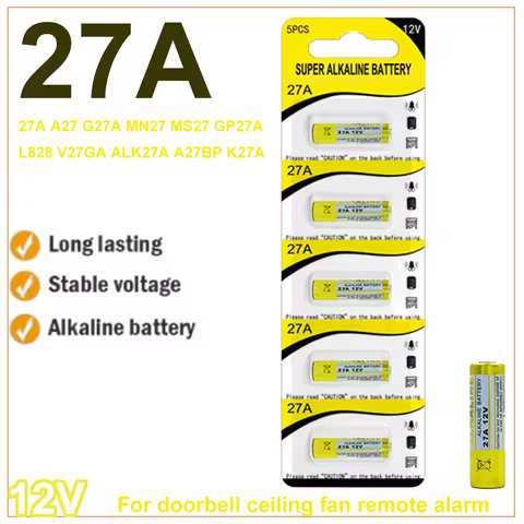 12V 27A L828 Alkaline Battery G27A MN27 MS27 GP27A A27 V27GA A27BP K27A VR27 For Doorbells Alarm Pow