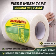 2 4 6 8 x 45M Home Store Wanminsheng/Bahgat Self Adhesive Fibreglass Drywall Mesh Tape For Sealing J