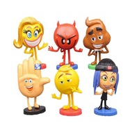 Emoji Designs Cake Toppers / Figurines (6 Pcs A Set)
