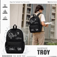 Deathcore Rock Metal Band Bag for Men - Korean Style Metal Band Backpack