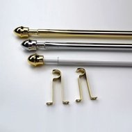 48inches Small Adjustable Extendable Curtain Rod Set Thick/Thin With Hook And Screws