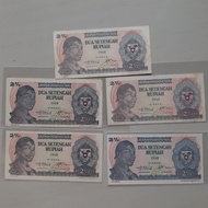 Uang kuno Sudirman 1968 sepuluh 10 rupiah harga per lembar
