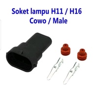 H11 H16 SOCKET HEAD FOR MEN/MALE BILED PROJECTOR CAR VARIATIONS