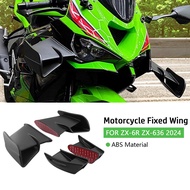 For ZX-6R ZX-636 ZX6R 2024 ZX636 2024 Motorcycle Side Fixed Wings Fairings Side Spoilers Winglet Sid