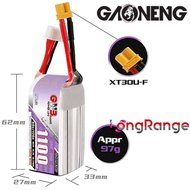 Gaoneng GNB 15.2HV 1100mAh 60C 4S Lipo Battery with XT30 Plug GNB1100/60-4S