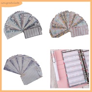 CONG 60Pcs 6-Holes Tracking Budget Sheets Budget Sheet with Punched Holes Expense Tracker Budget She